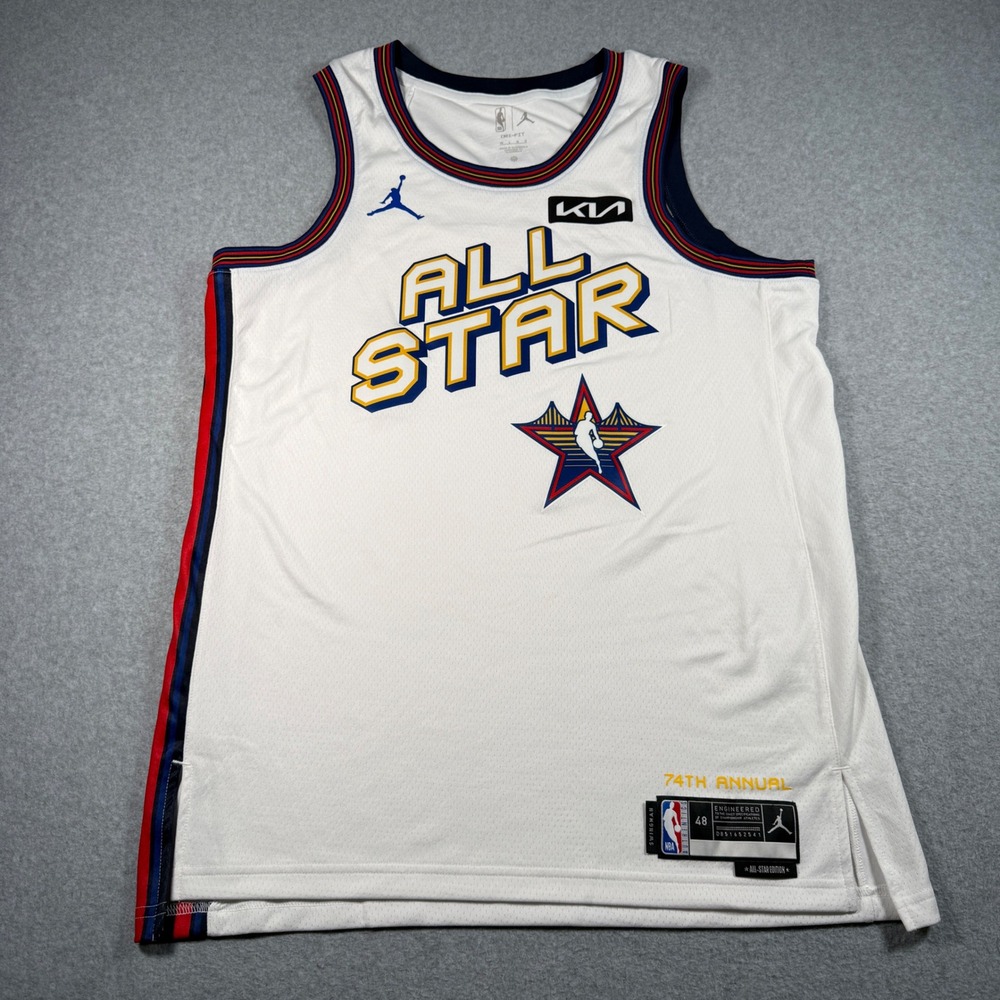 Jordan NBA All-Star Game 74th Annual Swingman Jersey White Mens Large 48